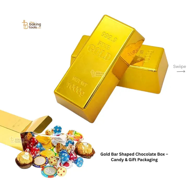 Gold Bar Shaped Chocolate Box – Candy & Gift Packaging